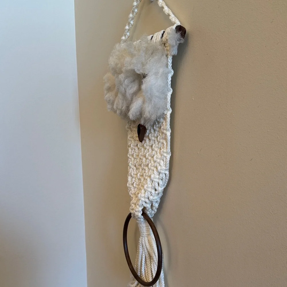 Macrame Owl Wall Hanging Boho Decor Handmade Fiber‎ Art